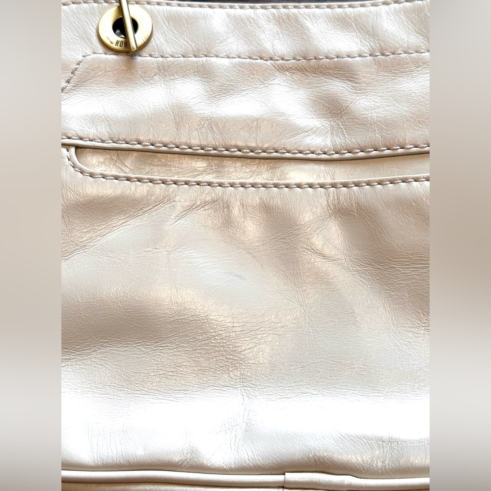HOBO Refine Double Strap Shoulder Bag - Latte Cream with Gold Hardware - Picture 15 of 17